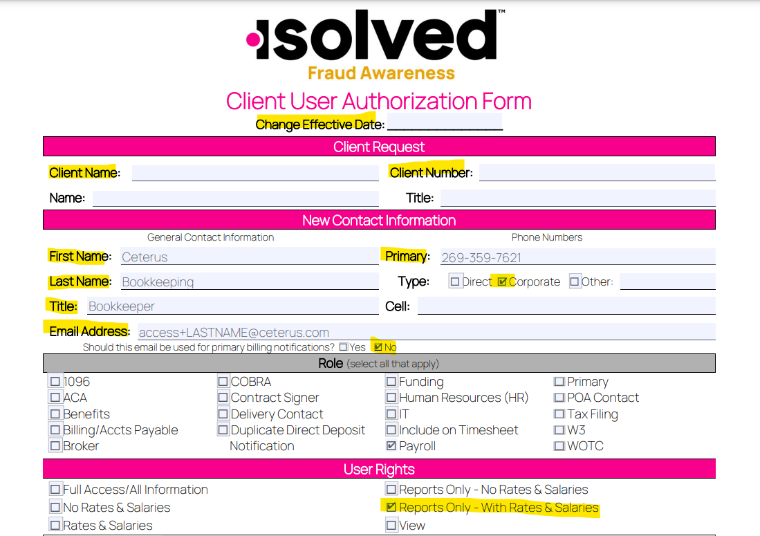 iSolved Setup Instructions – Ceterus